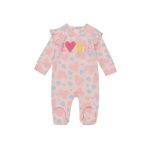 Baby Girl Interlock Babygrow With Heart Print