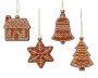 Assorted Gingerbread Shatterproof Christmas Decorations 4 Piece 8.5X2CM