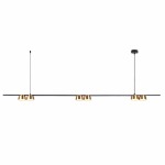 Dallas 1500 LED Linear Pendant Light - Gold White Black - Black