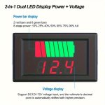 1PC Car Battery Charge Level Indicator 6V 12V 24V 36V 48V 60V 72V Lithium Battery Capacity Meter Tester Display LED Tester Voltm