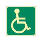 Sabs Wheelchair Accessible Photoluminescent Sign E25