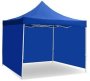 3X3M Heavy Duty Gazebo - Sides - Hexagon Poles - Canvas Roof White Tent - For Muti-use Blue