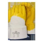 Comarex Yellow Latex 3 4 Dipped Crinkle Glove Safe Cuff