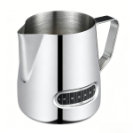 600ML 304 Stainless Steel Milk Frothing Pitcher With Thermometer