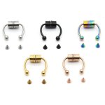 Stainless Steel Magnetic Horseshoe Nose Ring Personality Fake Piercing Nose Jewelry Decoration