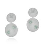 Infinity Double Disk Butterfly Earrings - 18KT White Gold Vermeil