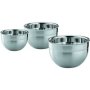 Deep Bowl Set In Stainless Steel - 16 20 24CM Diameter - 3 Pieces