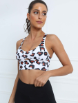 Peep Hole Sports Bra - Leopard - Small