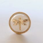 Dragonfly Knob With Resin Dome Top 5CM