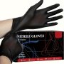Durable Black Disposable Nitrile Gloves - Waterproof For Kitchen Tattoos Hair Dye & Pet Care | Ideal For Home Cleaning & Beauty Salons