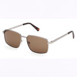 Harley-davidson Men’s Square Metal Sunglasses Matte Gunmetal & Brown Lenses