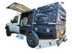 Toyota Land Cruiser 79 Series Single Cab 60L Drop Down Fridge Slide For
