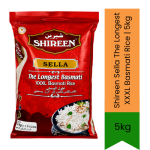 Sella The Longest XXXL Basmati Rice Parboiled Chawal 5KG - Premium Golden Parboiled Long Grain For Luxury Large-batch Biryani Br