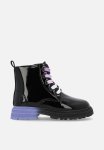 PoP Candy Patent Boots-black & Purple