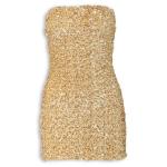 Goldair Gold Velvet Sequins Boobtube Dress