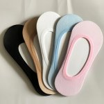 5 Pairs Simple Solid Socks Soft & Lightweight Low Cut Ankle Socks Women's Stockings & Hosiery