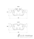 Stone Brake Pad Set Rear -w o Sensor SP99080