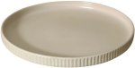 No Brand Stoneware Side Round Ridged Dinner Plate