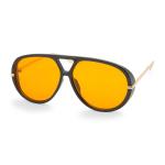 Black Shield Yellow Tint Sunglasses