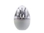 Egg-shaped Cutlery Holder With Cover - 24-PIECE Stainless Steel Utensil Set