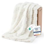 Bedsure Gentlesoft Twin Blanket For Bed White - Super Soft Cozy Blankets For Kids Girls Cute Fuzzy Fleece Throws For Bedroom Cou