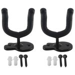2 Pcs Guitar Wall Mount Hanger Electric Classical Bass Guitar Hooks Ukulele