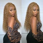 Remy Hair Color 27 Brazilian Human Hair Bundle Honey Blonde Bundle Kinky Curly Unprocessed Hair Extension