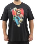 Mens Printed Skull M Tee - 10XL Black