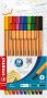 Point 88 Fineliner - Assorted Colours 10'S