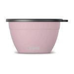 S'well Stainless Steel 64OZ Salad Bowl Kit Pink Topaz Color Comes With 2OZ MINI Canister And Removable Tray For Organization Lea