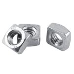 Square Nuts 100PCS M3 304 Stainless Steel Four Sided Nut Fit Metric Screw For Industry Machinery Telecommunication Chemicals Con
