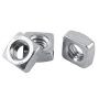 Square Nuts 100PCS M3 304 Stainless Steel Four Sided Nut Fit Metric Screw For Industry Machinery Telecommunication Chemicals Construction