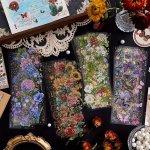 20 Sheets Cute Flowers Plant Butterfly Style Stickers Decorative Stickers For Scrapbooking And Diy Journaling