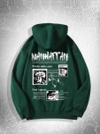 Peace Pigeon Print Men's Casual Hoodie Drawstring Pocket Hoodie