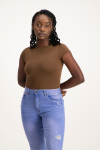 Mbali High-neck Bodysuit - Pinecone - M