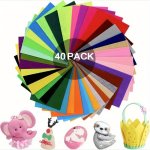 40PCS Soft Felt Fabric Colored Felt Fabric Non-woven Fabric Diy Handmade Sewing Fabric Artwork Handicrafts And Sewing Supplies F