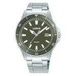 LORUS Sports Quartz Watch Dark Green Matte Dial
