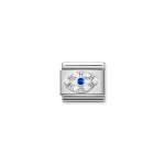 Composable Link Greek Eye Silver And Cz