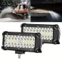 2PCS 17.78CM LED Work Light Bars - Triple Row Flood Beam High Lumens 3000LM+ Aluminum Dc 12-24V For Off-road Suvs Atvs Utvs Boats &