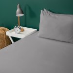 Soft Touch Essentials Fitted Sheet Grey - King Xld 182X203X35CM