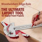 1PC Woodworkers Edge Rule Efficient Protractor Angle Woodworking Ruler Angle Stainless Steel Precision Carpenter Measuring Tool