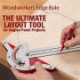 1pc Woodworkers Edge Rule Efficient Protractor Angle Woodworking Ruler Angle Stainless Steel Precision Carpenter Measuring Tool