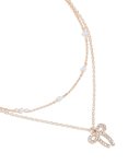 Rose Gold Pearl & Diamante Bow Layered Necklace