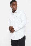 Pierre Cardin Plain Stretch Classic Collar Formal Shirt - White
