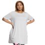 Donnay Plus Size Longer Length Essential Tee - Light Grey