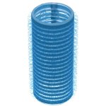Cling Hook & Loop Hair Perm Curlers 25MM Light Blue 12 PACK