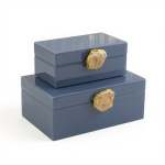 2 Piece Jewellery Box Set Blue