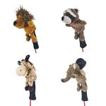 Novelty Cartoon Animal Golf Head Covers: Cute Plush Animal Golf Club Guardians - Perfect Gift For Golf Lovers