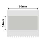 NB628 - - M2_H M3 - 30X14MM - 375 Matte Silver Anti-counterfeiting Labels