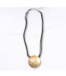 Multi String Textured Disk Necklace - Gold Free